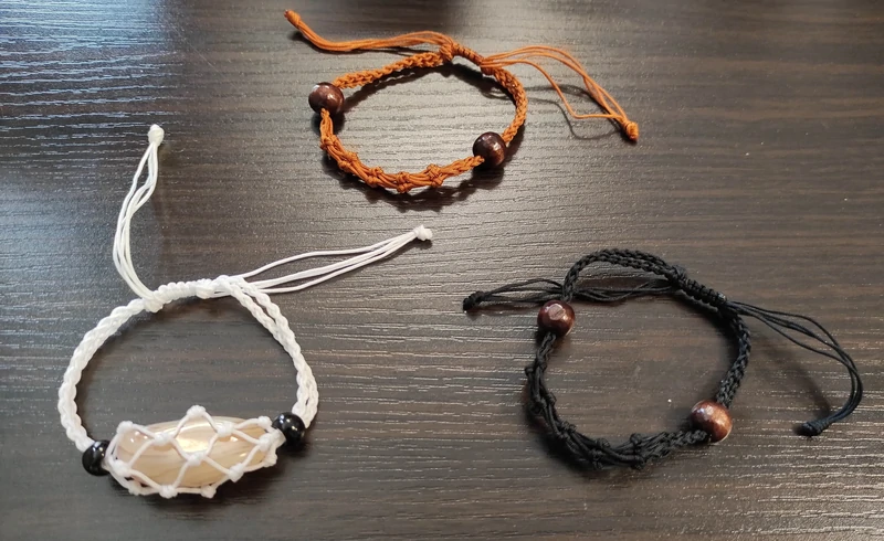 Bracelet porte-pierres : Marron