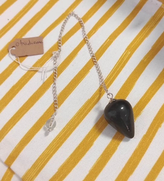 Pendule goutte obsidienne (petit)